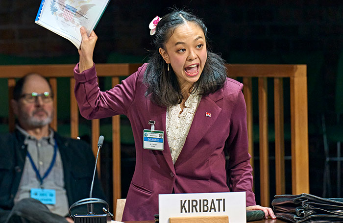 Andrea Gatchalian in Kyoto at the Swan Theatre, Stratford-upon-Avon. Photo: Manuel Harlan