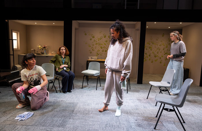 The cast of Some Demon at Arcola Theatre. Photo: Ellie Kurttz