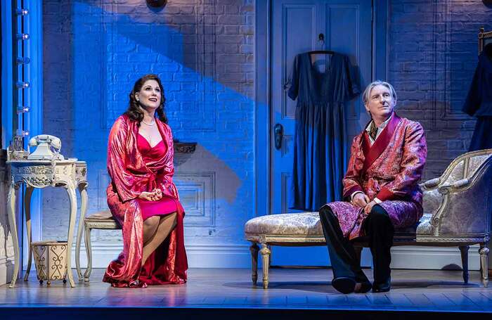 Stephanie J Block and Adrian Dunbar in Kiss Me, Kate at The Barbican, London. Photo: Johan Persson