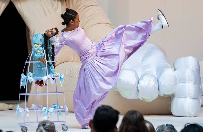 Thalissa Teixeira in The Taming of the Shrew at Shakespeare's Globe, London. Picture: Tristram Kenton