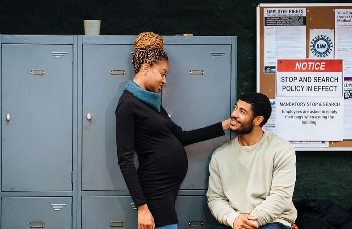 Racheal Ofori and Branden Cook in Skeleton Crew at Donmar Warehouse Photo: Helen Murray