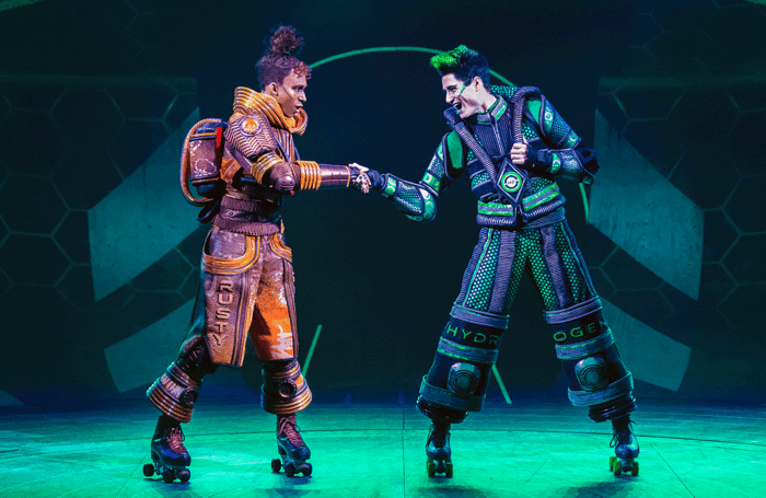 Jeevan Braich (Rusty) and Jaydon Vijn (Hydra) in Starlight Express (Photo Credit: Pamela Raith) Jeevan Braich (Rusty) and Jaydon Vijn (Hydra) in Starlight Express (Photo Credit: Pamela Raith)