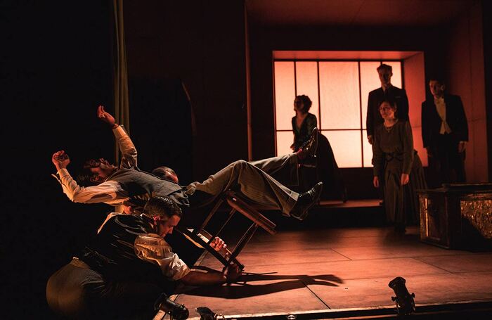 The cast of Rope at Theatr Clwyd, Wales. Photo: Andrew AB