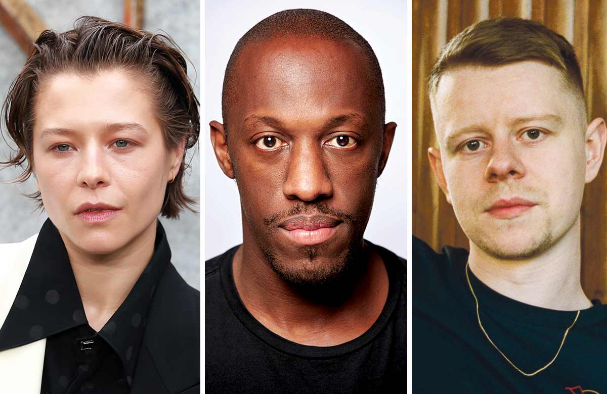 Emma D&rsquo;Arcy, Giles Terera and Sam Bailey. Photos: Shutterstock/Graham Michael/Zora Kuettner