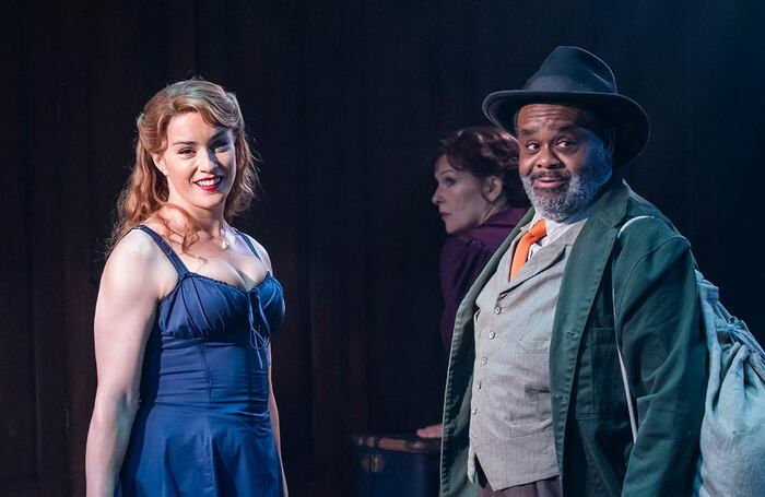 Lucie Jones and Clive Rowe in The Baker's Wife at the Menier Chocolate Factory, London. Photo: Tristram Kenton