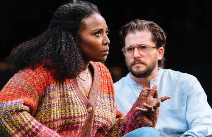 Olivia Washington and Kit Harington in Slave Play at the Noël Coward Theatre, London. Photo Helen Murray