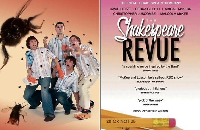 Poster for Cowards &ndash; the sketch group featuring Stefan Golaszewski, Tom Basden, Tim Key and Lloyd Woolf &ndash; in 2005; poster for The Shakespeare Revue