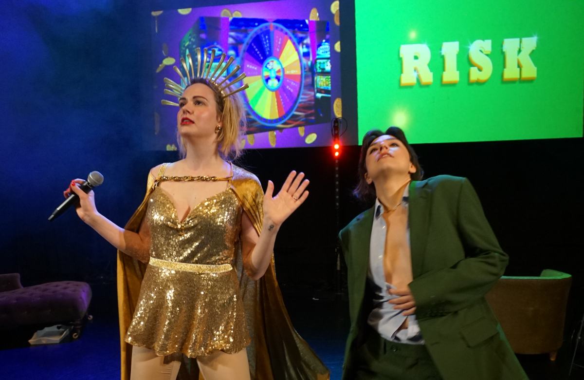 Hannah Walker and Rosa Postlethwaite in Gamble at Summerhall, Edinburgh. Photo: Faye Alvi