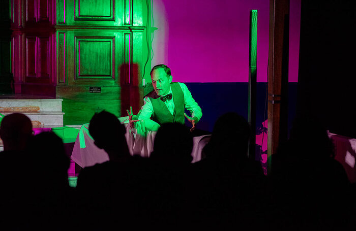 Tim Larkfield in James Whale: Beyond Frankenstein at Zoo Southside, Edinburgh. Photo: Cemanthe Mckenzie Tim Larkfield in James Whale: Beyond Frankenstein at Zoo Southside, Edinburgh. Photo: Cemanthe Mckenzie
