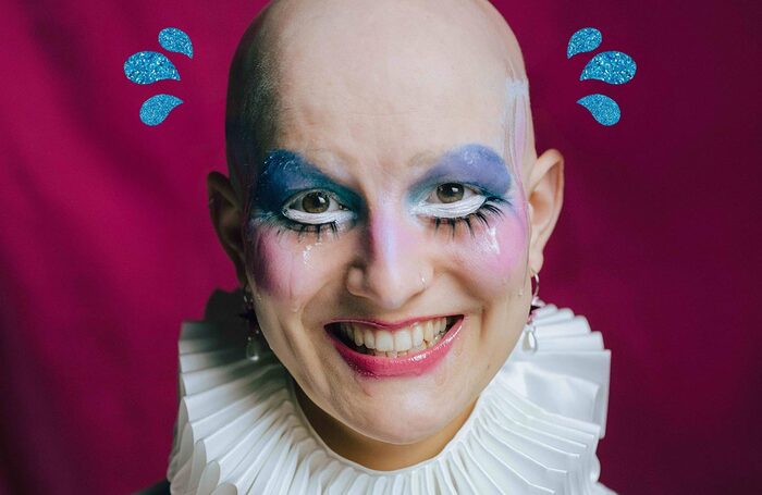 Kathrine Payne in plewds at Old Lab, Summerhall, Edinburgh. Photo: Fotometro