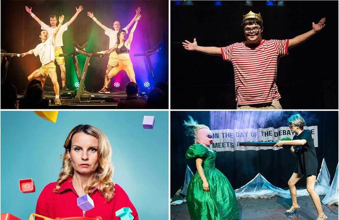 The cast of Burnout Paradise at Summerhall, Álvaro Toledo in Hamlet at the Royal Lyceum Theatre, Laurie Ward and Charli Cowgill in Ugly Sisters at Underbelly Cowgate and Anna Morris in Son of a Bitch at Summerhall. Photos: Darren Gill/Clemence Rebourg The cast of Burnout Paradise at Summerhall, Álvaro Toledo in Hamlet at the Royal Lyceum Theatre, Laurie Ward and Charli Cowgill in Ugly Sisters at Underbelly Cowgate and Anna Morris in Son of a Bitch at Summerhall. Photos: Darren Gill/Clemence Rebourg