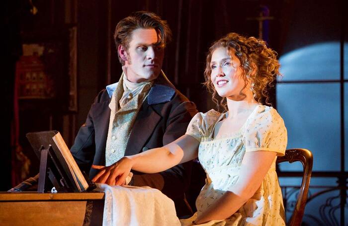 Luke Barton and April Hughes in Pride and Prejudice at Jermyn Street Theatre, London. Photo: Mark Dean Luke Barton and April Hughes in Pride and Prejudice at Jermyn Street Theatre, London. Photo: Mark Dean
