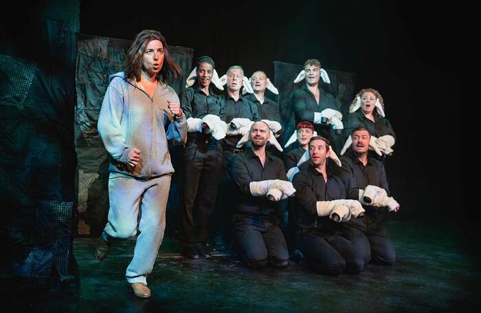 Phoebe Panaretos in Silence! The Musical at Underbelly Bristo Square, Edinburgh. Photo: Mark Senior Phoebe Panaretos in Silence! The Musical at Underbelly Bristo Square, Edinburgh. Photo: Mark Senior