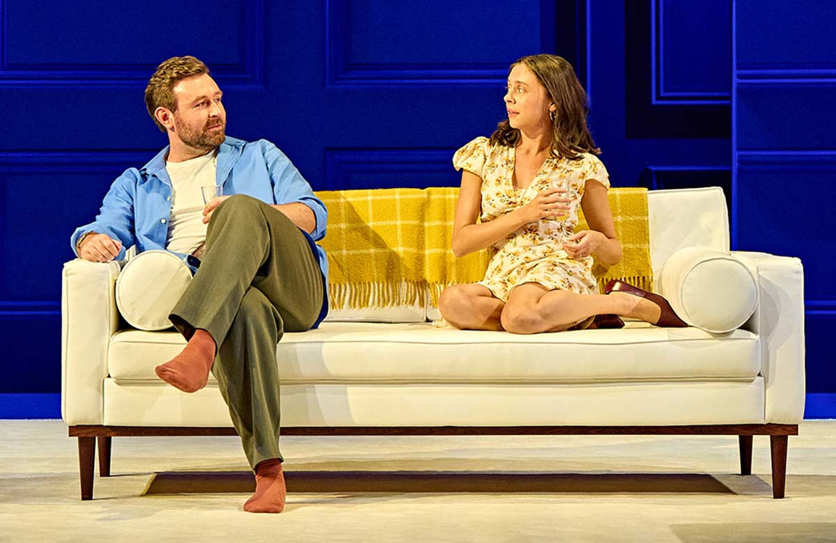 James McArdle and Bel Powley in The Real Thing at the Old Vic, London. Photo: Manuel Harlan