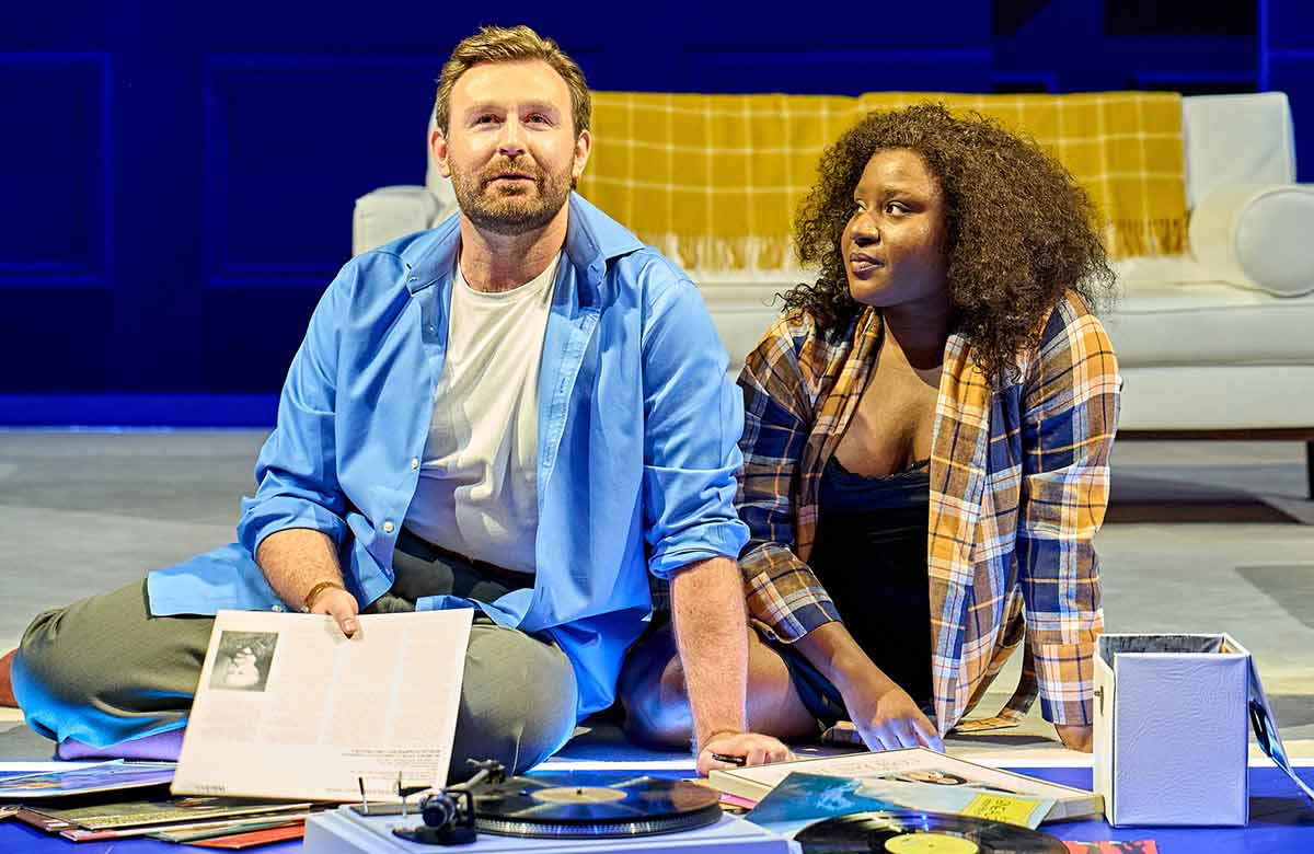 James McArdle and Susan Wokoma in The Real Thing at the Old Vic Theatre, London. Photo: Manuel Harlan