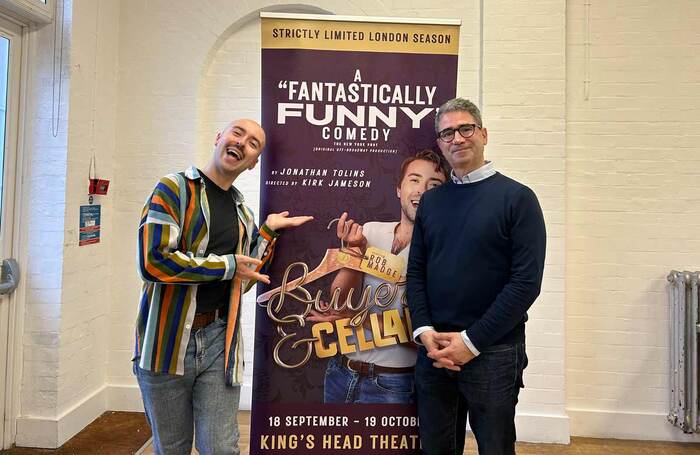 Rob Madge and Jonathan Tolins ahead of the opening of Buyer and Cellar at London's King's Head Theatre. Photo: Katie Chambers