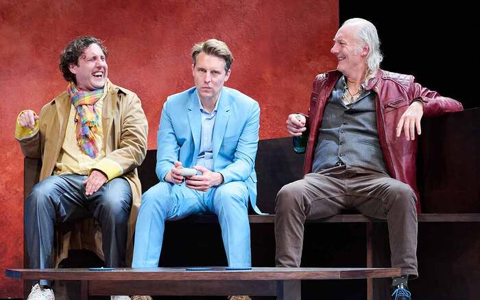 Seann Walsh, Chris Harper and Aden Gillett in Art at Theatre Royal Bath. Photo: Geraint Lewis