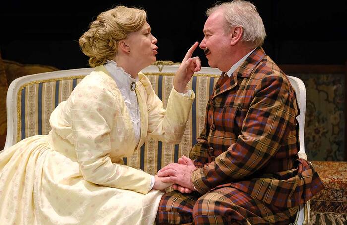 Frances Marshall and Paul Kemp in Show & Tell at Stephen Joseph Theatre, Scarborough. Photo: Tony Bartholomew