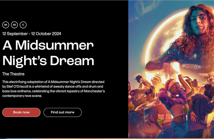 A Midsummer Night's Dream was to be inspired by Manchester's drum and bass music scene. Picture: from Royal Exchange website