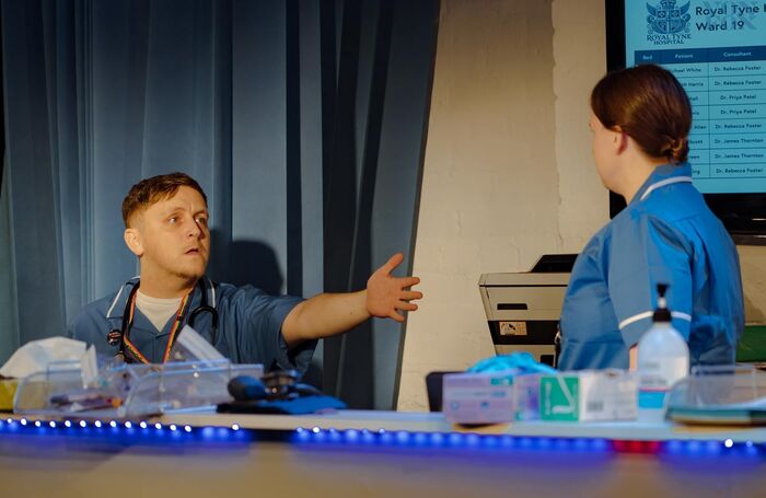 Luke Maddison and Rosie Stancliffe in Nurse's Station at Alphabetti Theatre, Newcastle Luke Maddison and Rosie Stancliffe in Nurse's Station at Alphabetti Theatre, Newcastle