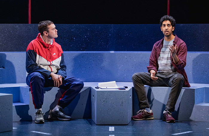 Brian Vernel and Gavi Singh Chera in Pins and Needles at Kiln Theatre, London. Photo: Mark Senior