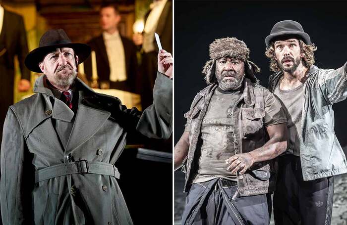 JB Priestley’s An Inspector Calls (2024); Beckett's Waiting for Godot at Theatre Royal Haymarket, London (2024). Photos: Mark Douet/Marc Brenner