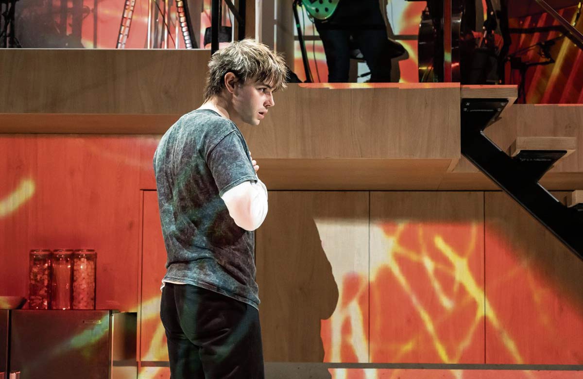 Jack Wolfe, winner of best West End debut performer at the 2024 awards, in Next to Normal at the Donmar Warehouse, London. Photo: Marc Brenner