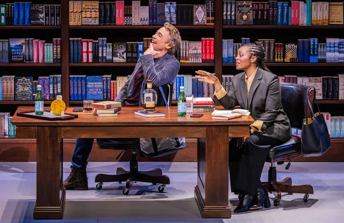 Robert Downey Jr and Brittany Bellizeare in McNeal at the Vivian Beaumont Theater. Photo: Matthew Murphy and Evan Zimmerman