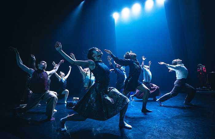 The cast of Hofesh Shechter Company: Theatre of Dreams at Sadler’s Wells, London. Photo: Todd MacDonald