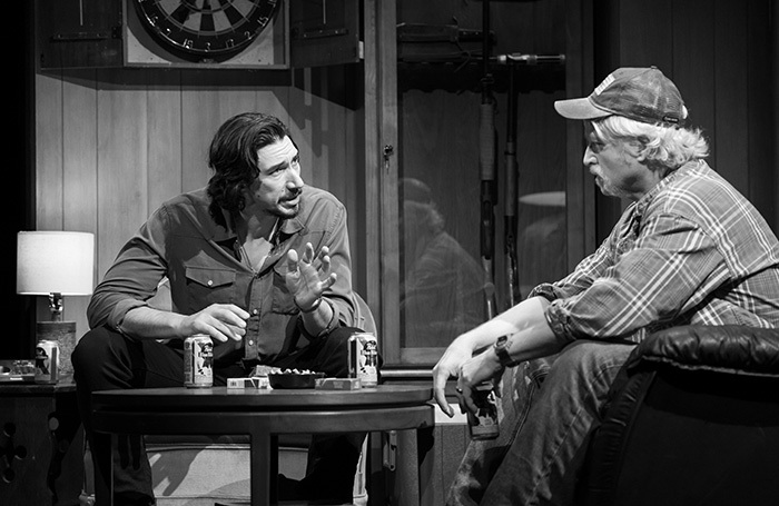 Adam Driver and C J Wilson in Hold on to Me Darling at Lucille Lortel Theatre, New York. Photo: Julieta Cervantes