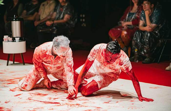 The cast of Ocean Hester Stefan Chillingworth: Blood Show&nbsp;at Battersea Arts Centre, London. Photo: Kirsten Mcternan