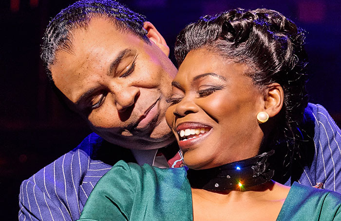 James Monroe Iglehart and Darlesia Cearcy in A Wonderful World: The Louis Armstrong Musical at Studio 54, New York. Photo: Jeremy Daniel