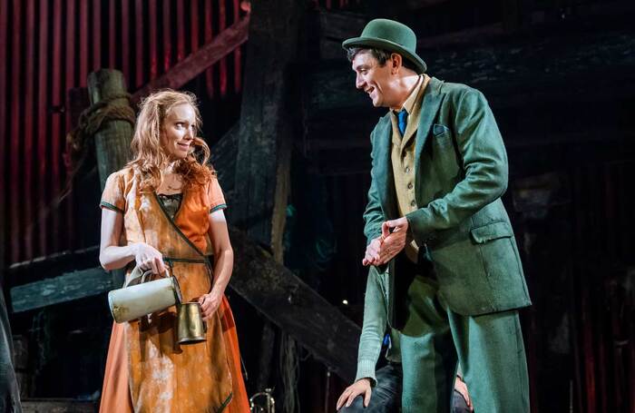 Clare Foster and John Dagleish in The Curious Case of Benjamin Button at Ambassadors Theatre, London. Photo: Tristram Kenton