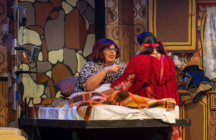 Lindzi Germain and Lydia Rosa Morales Scully in The Scouse Red Riding Hood at Liverpool Royal Court. Photo: Atanas Paskalev