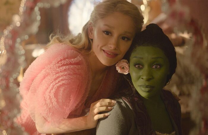 Ariana Grande and Cynthia Erivo in Wicked the movie. Photo: Universal Studios