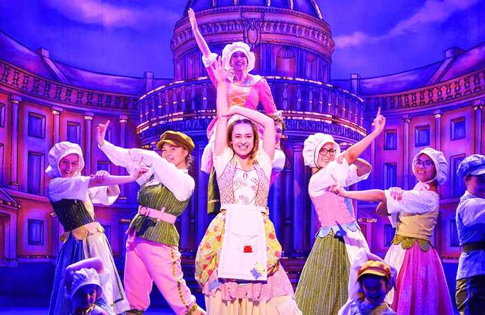 Members of the cast in Cinderella at Derby Arena. Photo: Robert Day