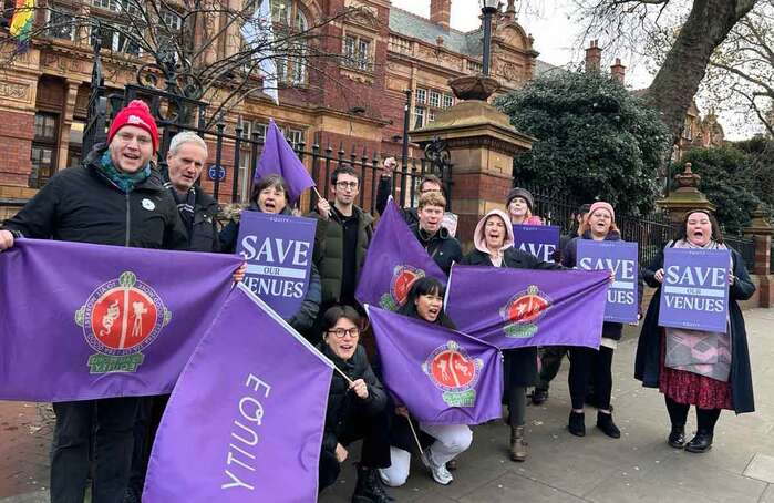 Protesters outside Newham Town Hall. Photo: Katie Chambers Protesters outside Newham Town Hall. Photo: Katie Chambers