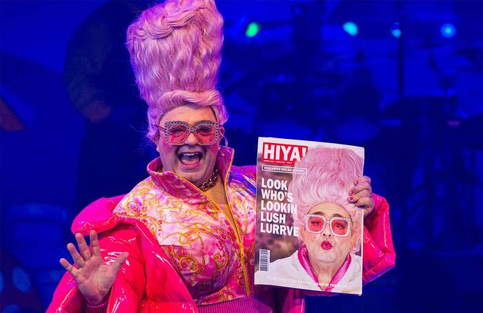 Mother Goose – The Rock’n’Roll Panto at Theatr Clwyd, Mold. Photo: Andrew AB Mother Goose – The Rock’n’Roll Panto at Theatr Clwyd, Mold. Photo: Andrew AB