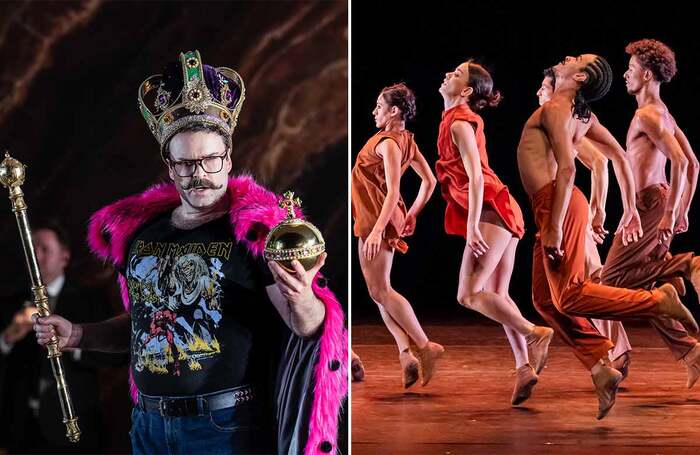 Joshua Hopkins in Un Giorno di Regno; São Paulo Dance Company in Cassi Abranches’ Agora. Photos: Julian Guidera/Tristram Kenton