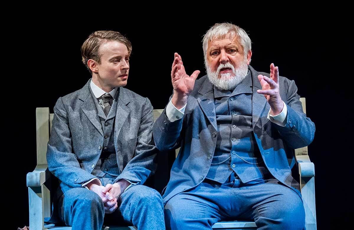 Matthew Tennyson and Simon Russell Beale in The Invention of Love at Hampstead Theatre, London. Photo: Tristram Kenton