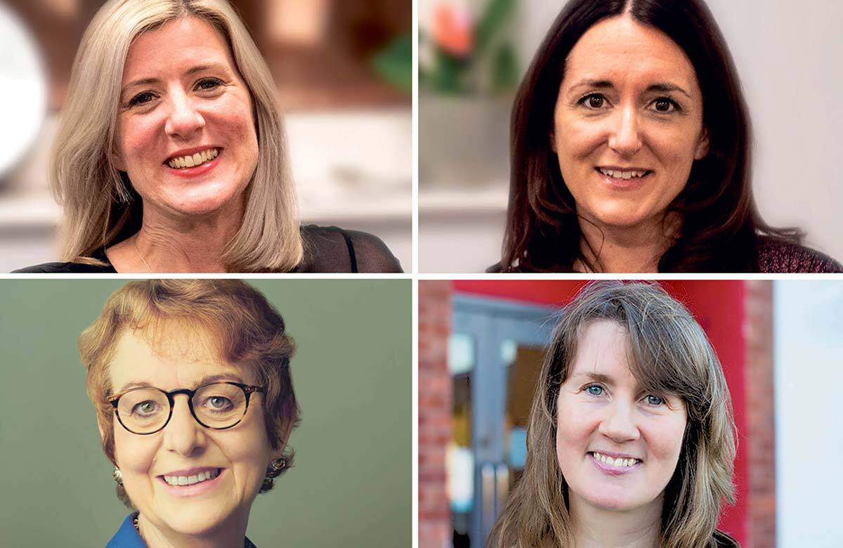 Clockwise from top left: SOLT/UK Theatre chief executives Claire Walker and Hannah Essex; the RSC's Jacqui O'Hanlon; Royal Ballet and Opera's Jillian Barker (photo: Sebastian Nevols)