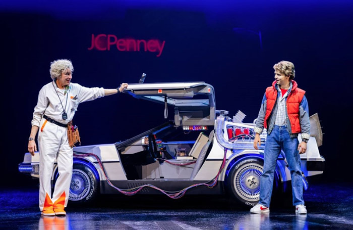 A scene from Back to the Future the Musical, one of Celebrity Attractions' current North American touring shows. Photo: Matthew Murphy