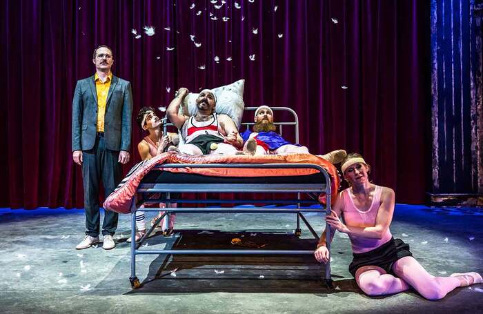 The cast of Nature Theater of Oklahoma's No President, which will appear at London's Southbank Centre in July. Photo: Heinrich Brinkmöller-Becker The cast of Nature Theater of Oklahoma's No President, which will appear at London's Southbank Centre in July. Photo: Heinrich Brinkmöller-Becker