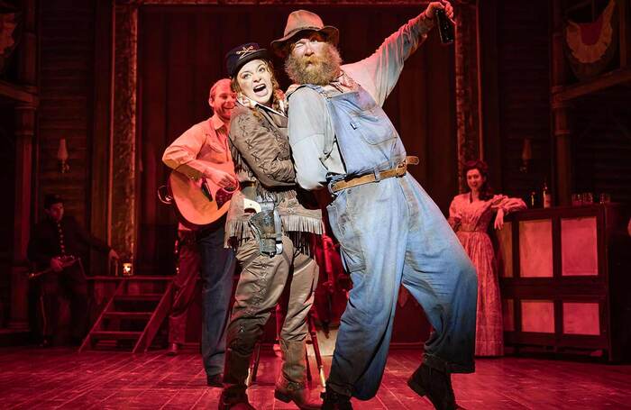 Carrie Hope Fletcher and Richard Lock in Calamity Jane at Manchester Opera House. Photo: Mark Senior