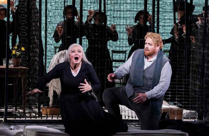 Karita Mattila and Nicky Spence in Jenůfa at Royal Opera House, London. Photo: Tristram Kenton