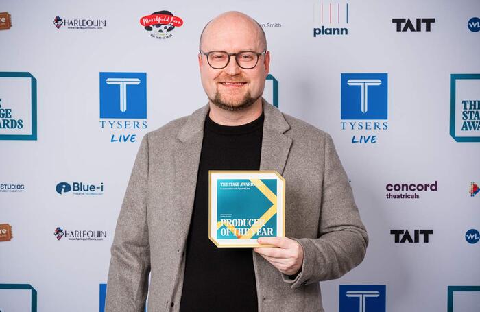 Michael Harrison at The Stage Awards 2025. Photo: Alex Brenner