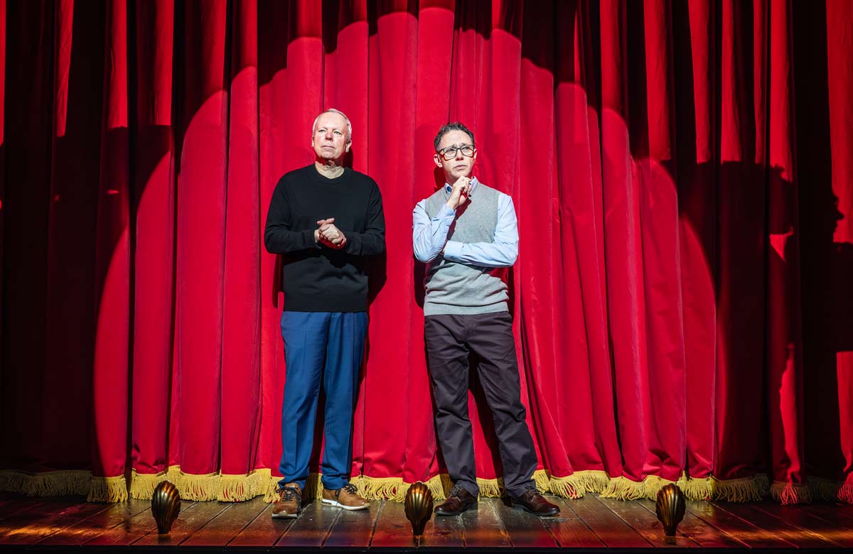 Steve Pemberton and Reece Shearsmith in Inside No. 9 – Stage/Fright at Wyndham’s Theatre, London. Photo: Marc Brenner Steve Pemberton and Reece Shearsmith in Inside No. 9 – Stage/Fright at Wyndham’s Theatre, London. Photo: Marc Brenner