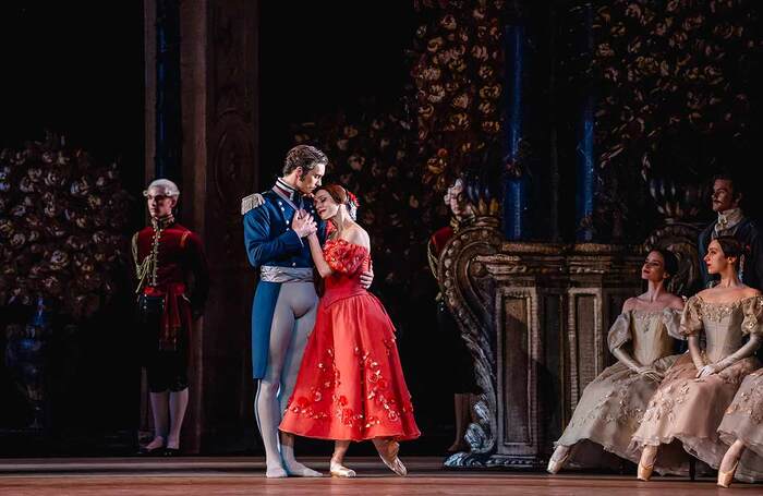 Lukas B Brændsrød and Marianela Nuñez in Onegin at the Royal Opera House. Photo: Andrej Uspenski