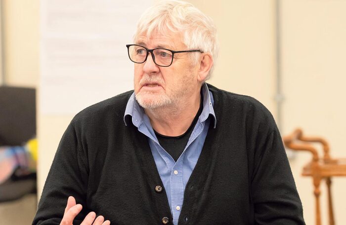 Peter Wight in rehearsals for Three Sisters at the Sam Wanamaker Playhouse, London. Photo: Johan Persson