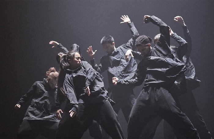 The company of Humanhood Dance Company: &infin; {Infinite} at Sadler&rsquo;s Wells East, London. Photo: Tom Visser
